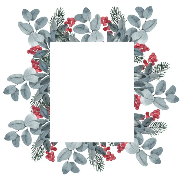 Beyaz Arka Planda Izole Edilmiş Kış Çiçekleri Yaprakları Ile Noel — Stok fotoğraf