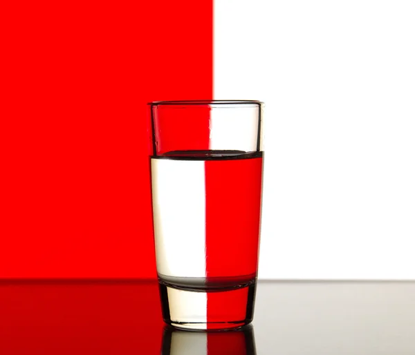 Kaca, merah, putih — Stok Foto