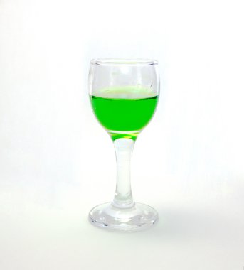 Cam renkli sıvı ile