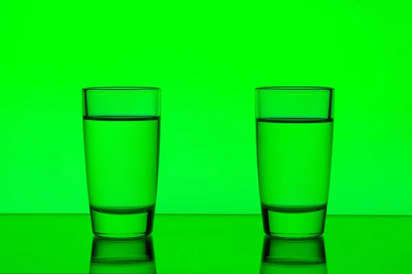 Two glasses of green — Stock Photo, Image