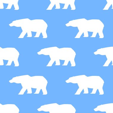 Kutup ayısı çizimleri, kusursuz desen, vektör illüstrasyonu