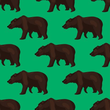 kahverengi ayı deseni, vektör illüstrasyonu