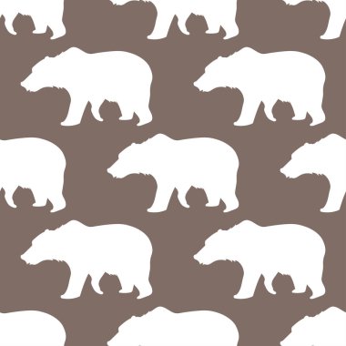 kahverengi ayı deseni, vektör illüstrasyonu