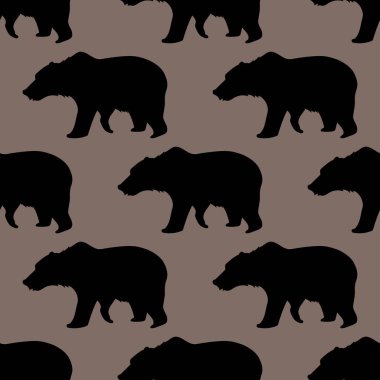 kahverengi ayı deseni, vektör illüstrasyonu