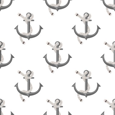 Gemi çapası, çizim, kusursuz desen