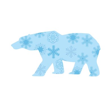 Kardaki sevimli bir ayının vektör çizimi