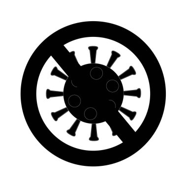 Bir virüs simgesinin vektör illüstrasyonu