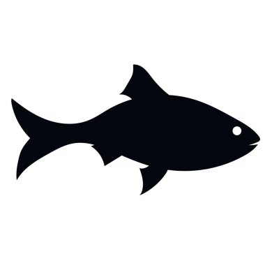 balık simgesi vektör illüstrasyonu