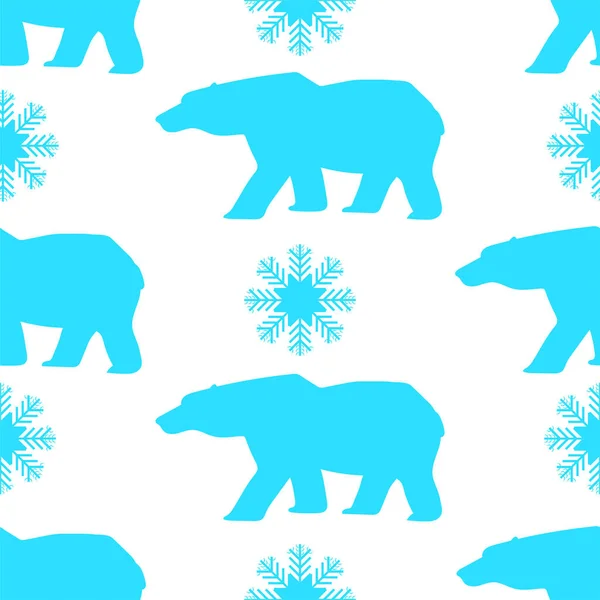Patrón Sin Costuras Con Oso Polar Ilustración Vectorial — Vector de stock