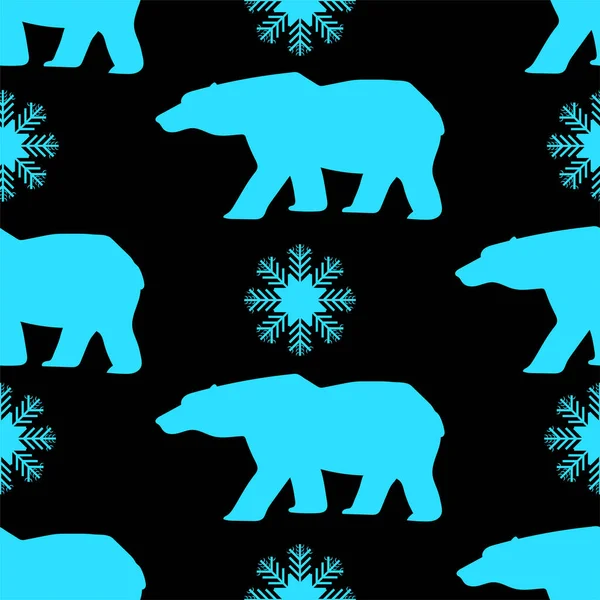 北极熊的无缝图案 — 图库矢量图片