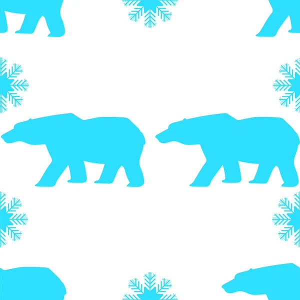 Seamless Pattern Polar Bear Vector Illustration — Stock Vector