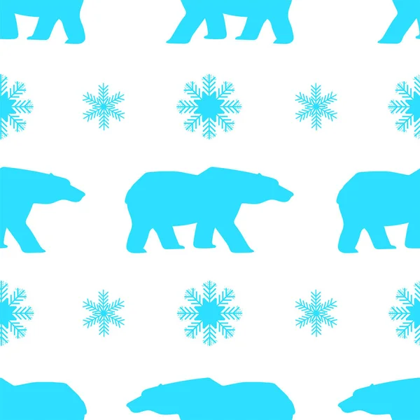 北极熊的无缝图案 矢量说明 — 图库矢量图片