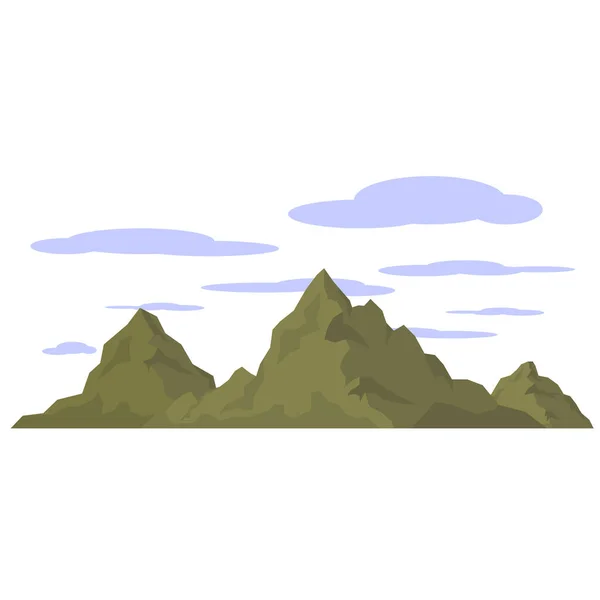 Paisaje Montaña Con Montañas Bosque — Vector de stock