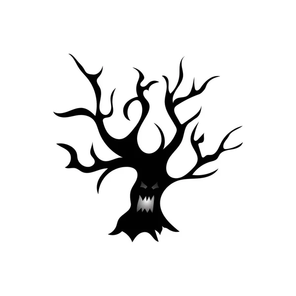 Vector Ilustración Árbol Halloween — Vector de stock