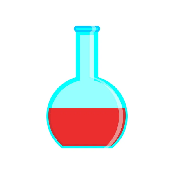 Test Tube Icon Flat Illustration Laboratory Flask Vector Icons Web — Stock Vector