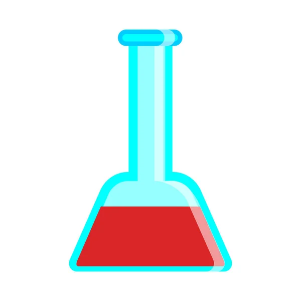 Symbolvektor Reagenzglas Chemielabor Isolierte Kontursymboldarstellung — Stockvektor