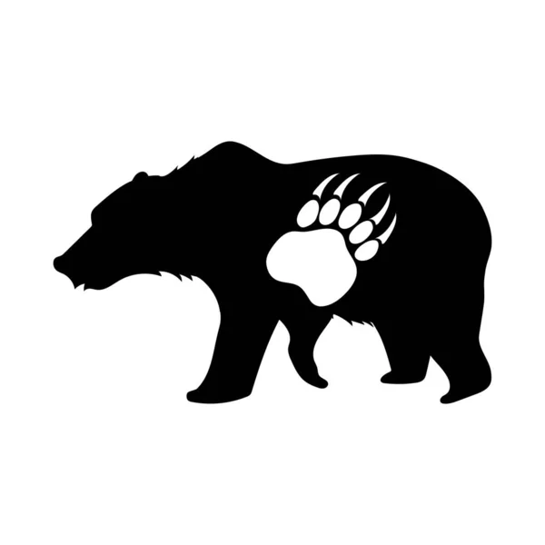 Sylwetka Niedźwiedzia Ilustracja Wektora — Wektor stockowy