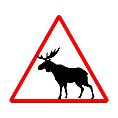 Kırmızı geyik işaretinin vektör çizimi