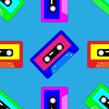Retro ses kaset bandı pürüzsüz kalıp arkaplan
