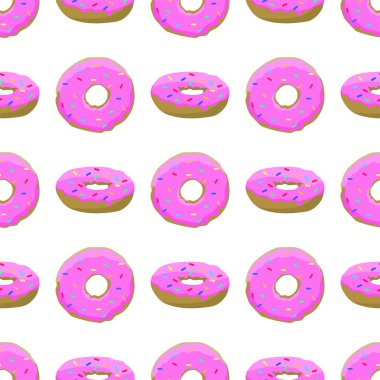 Çöreklerle kusursuz desen. vektör illüstrasyonu