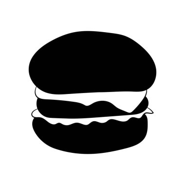 Hamburger ikonu. vektör illüstrasyonu