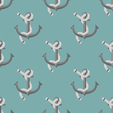 Çapalı ve çapalı kusursuz desen. vektör illüstrasyonu