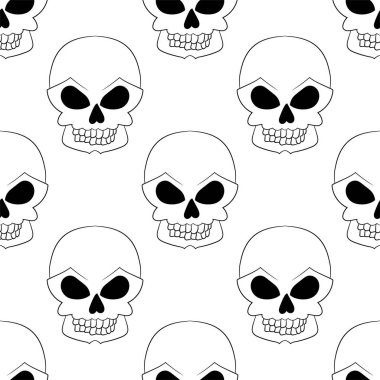 Kafatasları ve kemikleri kusursuz. vektör illüstrasyonu