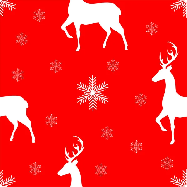 驯鹿和鹿的圣诞节背景 — 图库矢量图片
