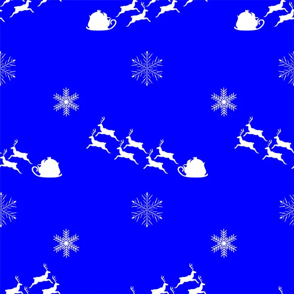 有雪花的蓝色圣诞背景 — 图库矢量图片