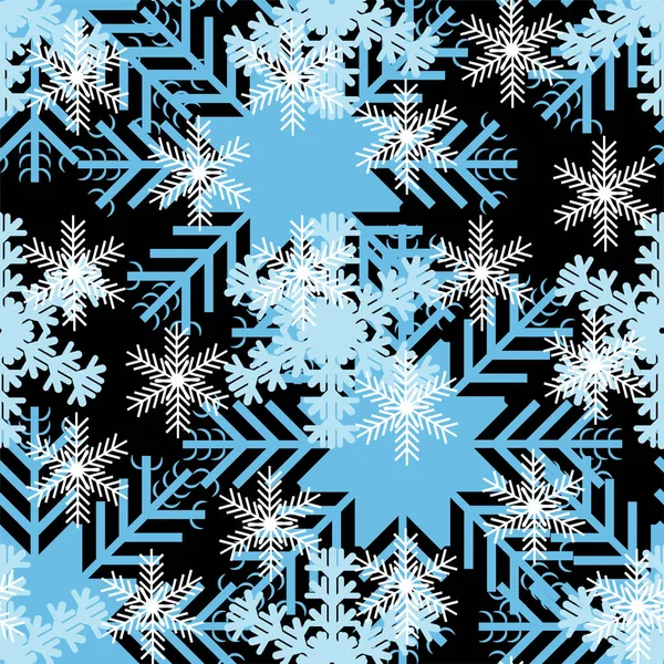 雪の結晶でクリスマスの背景 ベクターイラスト — ストックベクタ