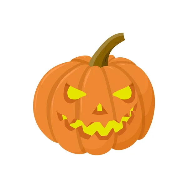 Halloween Pumpkin Icon Cartoon Illustration Scary Vector Icons Web — Stock Vector