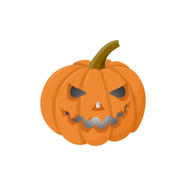 Halloween Pumpkin Vector Illustration Isolated White Background — Stock Vector