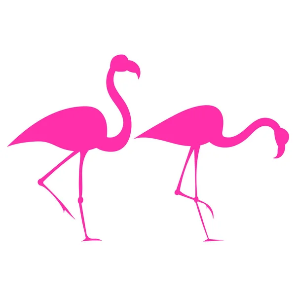 Ícone Flamingo Rosa Desenho Animado Ícones Vetoriais Aves Bonitos Para —  Vetores de Stock