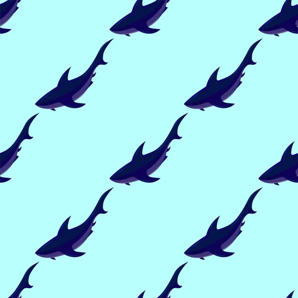 Naadloos Patroon Met Dolfijnen Vectorillustratie — Stockvector