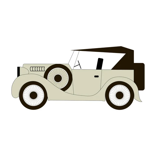Ikona Samochodu Prosta Ilustracja Ikon Wektorowych Pojazdów Retro Projektowania Stron — Wektor stockowy
