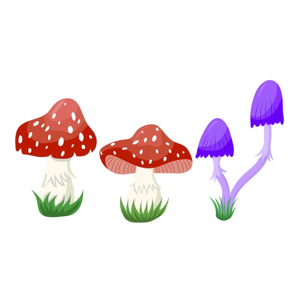 Illustrazione Vettoriale Colorato Fungo Dei Cartoni Animati — Vettoriale Stock