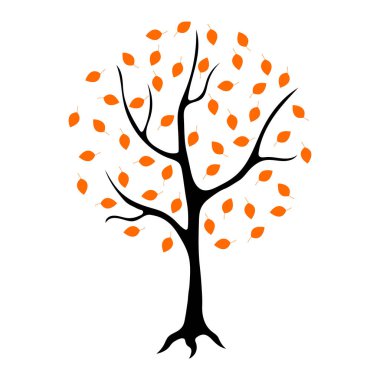 Ağacın silueti yapraklarla bembeyaz çizilmiş.