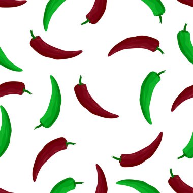 Kırmızı ve yeşil acı biber, pürüzsüz desen