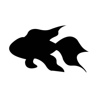 Beyaz arkaplanda balık silueti çizimi