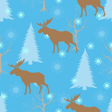 Hayvan geyiği ve orman desenleri.