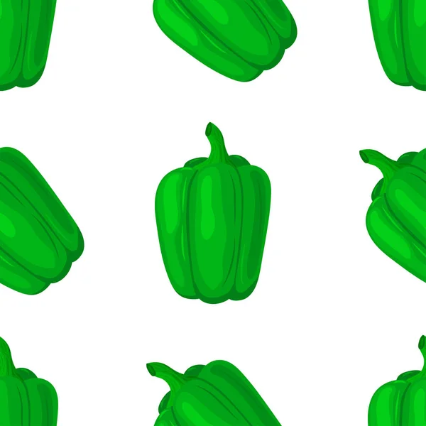 Πράσινο Bell Pepper Χωρίς Ραφή Μοτίβο — Διανυσματικό Αρχείο