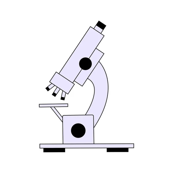 Microscoop Tekening Witte Achtergrond — Stockvector