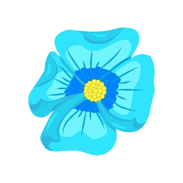 Beyaz Arkaplanda Çiçek Mavisi Çizimi — Stok Vektör