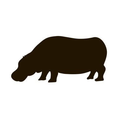 Siyah suaygırı silueti beyazın üzerinde izole edilmiş.