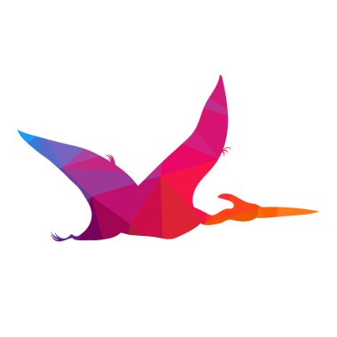 renkli parlak bir dinozor 