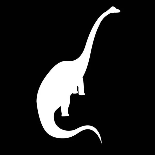 Siyah Beyaz Bir Dinozor — Stok Vektör