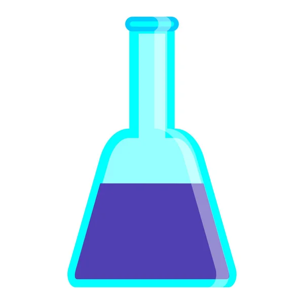 Test Tube Liquid Isolated White — Stock Vector