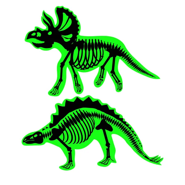 Modèle Dinosaures Lumineux Colorés — Image vectorielle