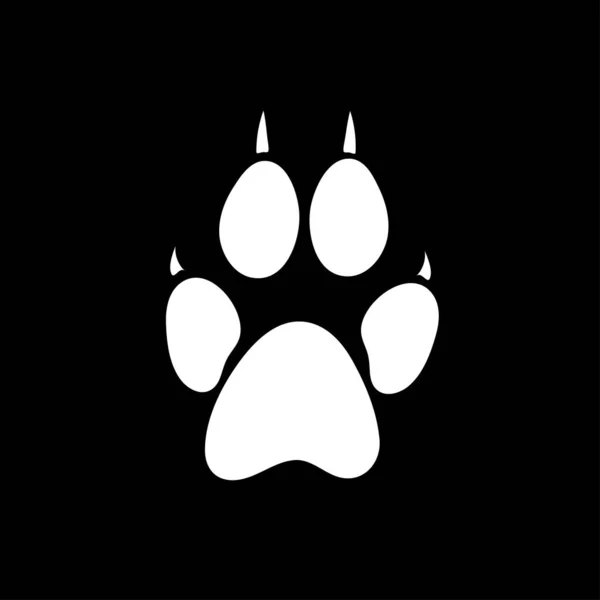 Ikona Druku Łapy Psa Symbol Zwierzęcia — Wektor stockowy