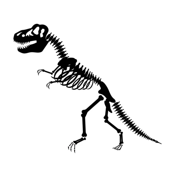 Noir Blanc Dinosaure — Image vectorielle